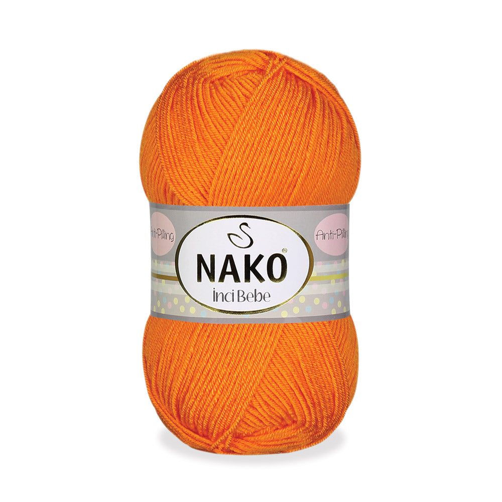 5x 100g Nako Inci Bebe | Babywolle |%100 Premium Anti-Pillen-Acryl  | 250 m