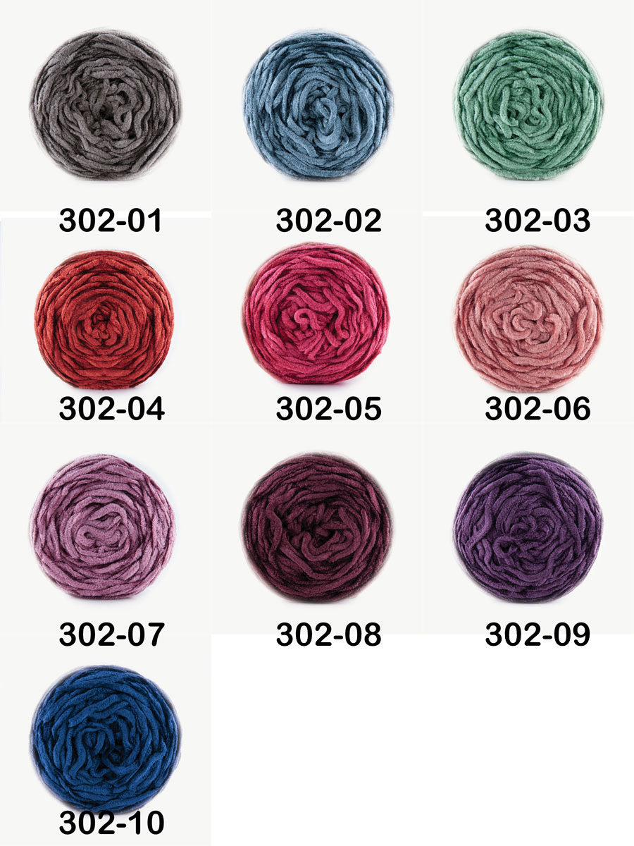 6x100g Papatya Velvet | tolles Chenille Garn | 100% Premium Acryl |10 Farben