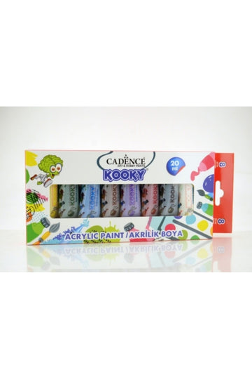 Cadence KOOKY Acrylfarben Set für Kinder | 8 Farben & 20 ML
