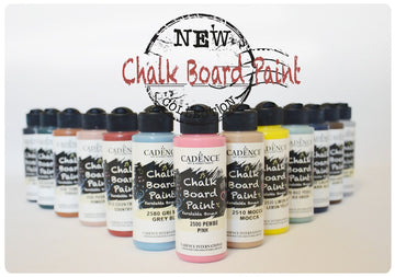 Cadence Kreidetafel Farben Set | Schultafel & Chalkboard Paint Effekt | auf  Wasserbasis | 12 x 120ML Tuben